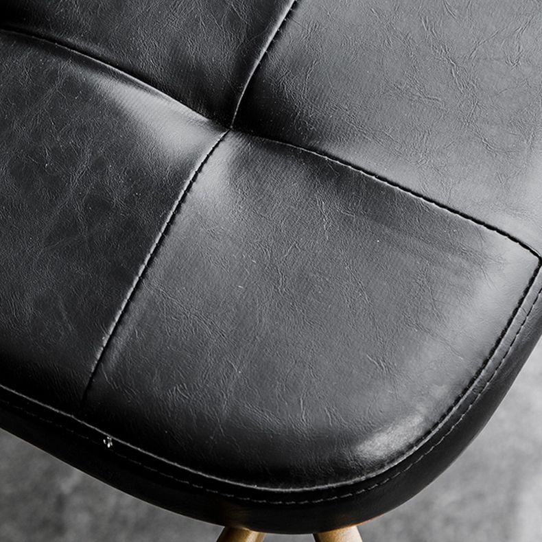 Industriële open achterstoelen pu lederen eetstoelen voor thuis