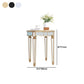 Round Glass Top Side End Table Modernistic Solid Wood 4 Legs End Table Clearhalo 'Coffee & Accent Tables' 'End & Side Tables' 'end_side_tables' 'furn' 'furn_end_side_tables' 'Furniture' 'Living Room Furniture' 1200x1200_a743c20b-46fd-4e37-b0c5-0ae0f9e55f81