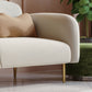 Modern Style Round Armrest Sponge/latex Cushion Pink/white/Hussey/green Fabric Sofa Clearhalo 'furn' 'furn_sofas' 'Furniture' 'furniture_sofas' 'kitchen' 'kitchen_sofas' 'Living Room Furniture' 'Sofa' 'sofas' 1200x1200_a744f1f3-eb89-4c7b-b5c3-2c022a49cd08