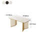 Rectangle Stone Dining table Gold Frame Traditional Luxury Double Pedestal Table Clearhalo 'Dining Tables & Seating' 'Dining Tables' 'dining_table' 'furn' 'furn_dining_table' 'Furniture' 'furniture_dining_table' 'Kitchen & Dining Furniture' 'kitchen' 'kitchen_dining_table' 1200x1200_a74569b4-a691-4f0b-b77e-805febebf5cc