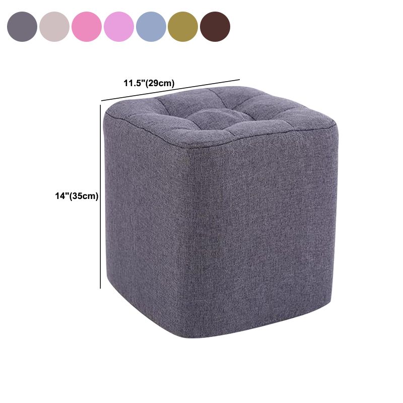 Modern Pouf Ottoman Fabric Upholstered Tufted Solid Color Square Ottoman Clearhalo 'furn' 'furn_ottomans_poufs' 'Furniture' 'Living Room Furniture' 'Ottomans & Poufs' 'ottomans_poufs' 1200x1200_a74689c1-74d9-44b1-9eac-c42ad3b57fa4
