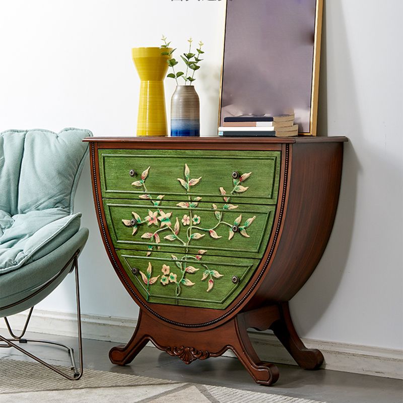 Toracs verticale da 16 "tradizionale petto di stoccaggio in legno massiccio con 3 cassetti