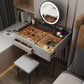 Contemporary Vanity Tables with Drawers, Glass Top Vanity Dressing Table Clearhalo 'Bedroom Furniture' 'furn' 'furn_makeup_vanities' 'Furniture' 'Makeup Vanities' 'makeup_vanities' 1200x1200_a746ff2d-9413-41ea-8a59-673b6f2bba5f