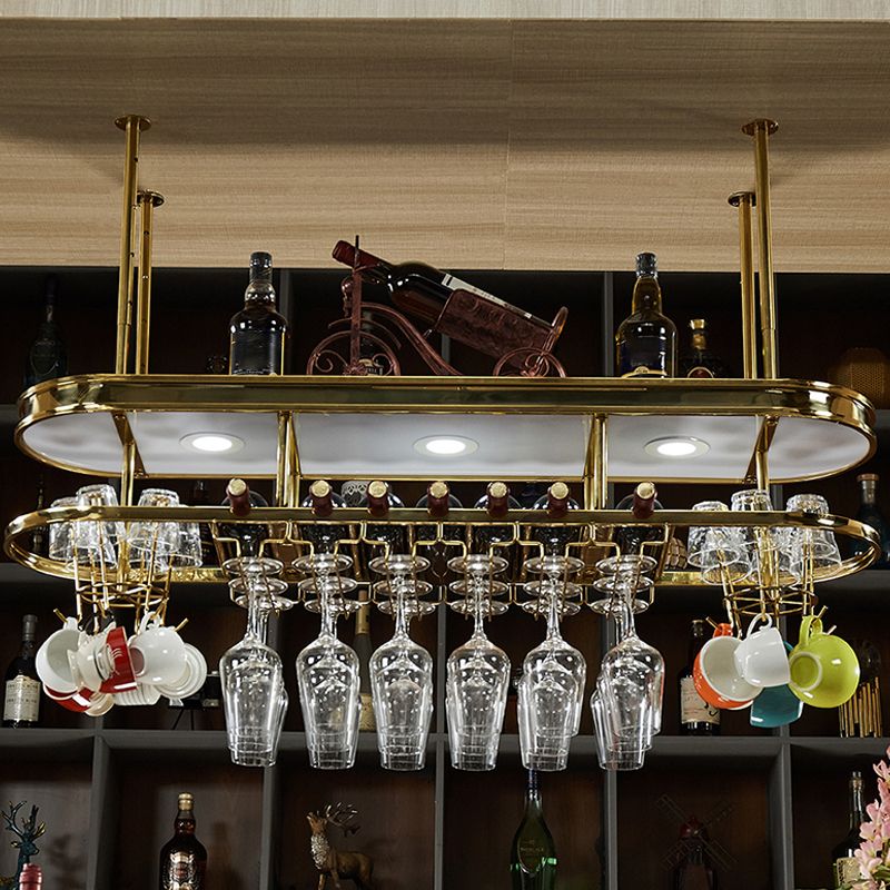 ステンレススチールワインラックモダンスタイルハンギングワインラックホルダーの金