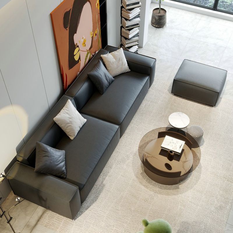 Transitional Modern Stain Resistant Tight Back Sofa 29.53"High Square Arm Sofa, Beige Clearhalo 'furn' 'furn_sofas' 'Furniture' 'furniture_sofas' 'Living Room Furniture' 'Sofa' 'sofas' 1200x1200_a748b463-38db-4dc4-aa39-f1d84c9d71dc