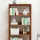 Modern Brown Vertical Book Shelf Bamboo Etagere Open Plank voor thuis