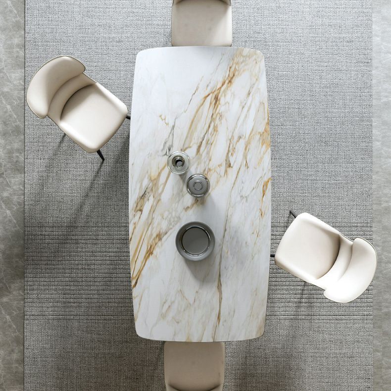 Tavolo da pranzo a base di rettangolo contemporanea con 4 gambe