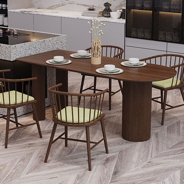 Contemporary Dining Table Pine Solid Wood Table with 3 Legs for Dining Room Clearhalo ' dining_table' 'Dining Tables & Seating' 'Dining Tables' 'Furniture' 'furniture_dining_table' 'Kitchen & Dining Furniture' 'kitchen&dining_furn' 'kitchen' 'kitchen_dining_table' 1200x1200_a749af3c-44b6-4d3d-acc2-de83c3b36c89