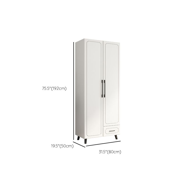 White Wardrobe Closet with Drawer French Country Wardrobe Cabinet