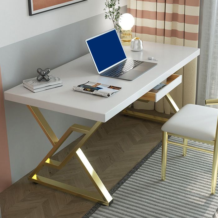 Massief hout rechthoekig schrijfbureau 29,53-inch hoge bureau