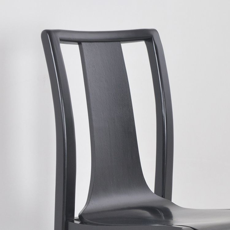 Contemporary Kitchen Dining Side Chair Wood Slat Back Side Chair in Black Clearhalo 'Dining Chairs' 'Dining Tables & Seating' 'dining_chair' 'furn' 'furn_dining_chair' 'Furniture' 'Kitchen & Dining Furniture' 1200x1200_a74be702-d6c4-41b3-ab56-133a5cdb2daa