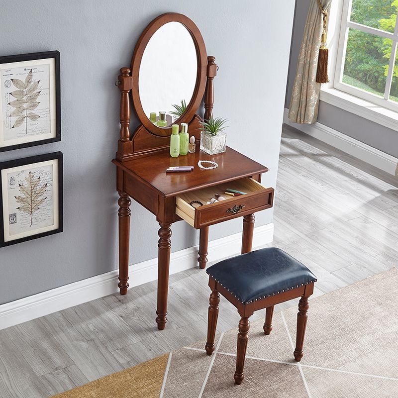 Tavolo da toeletta da toeletta per vanità in legno tradizionale set da trucco da vanità