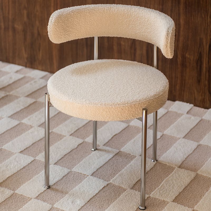 Eigentijdse stijl eetstoelen gestoffeerd open achterkant armloze stoel voor thuis