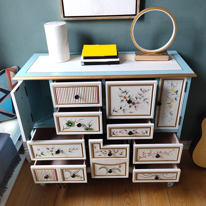 Coastal Storage Chest Dressoir Gemaakt van hout met 9 laden