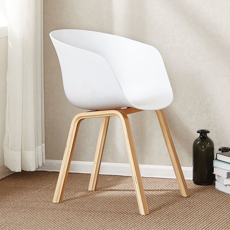 Contemporary Dining Chair Arm Chairs with Wooden Legs for Kitchen Clearhalo 'Dining Chairs' 'Dining Tables & Seating' 'dining_chair' 'Furniture' 'furniture_dining_chair' 'Kitchen & Dining Furniture' 1200x1200_a74d8958-c62d-408b-9f20-2f139e8ed92f