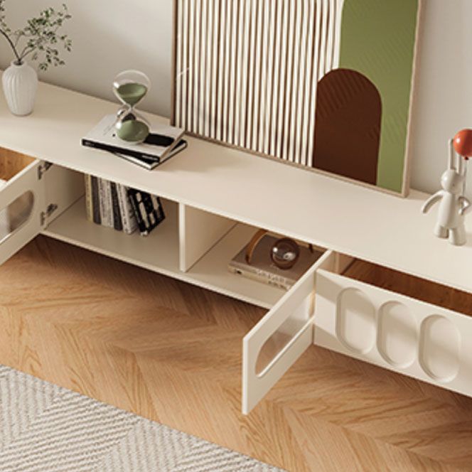Supporto multimediale moderno per TV con spazio chiuso per console multimediale per soggiorno