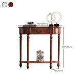 35.43 "Tall 1-ladel console tabel massief houten accenttafel met plank