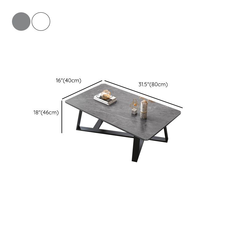 Stone Contemporary Coffee Table Standard Single Cocktail Table