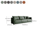 Contemporary Faux Leather Sofa with 3 Pillows Back for 3 People