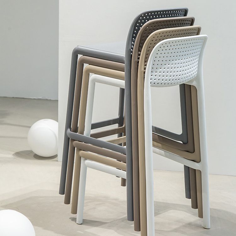Modern Armless Backrest Counter Stool Plastic Bedroom Bar Stool with Plastic Seat Clearhalo 'Bar Furniture' 'Bar Stools' 'bar_stools' 'furn' 'furn_bar_stools' 'furniture_bar_stools' 'Kitchen & Dining Furniture' 'kitchen&dining_furn' 'kitchen' 'kitchen_furn' Furniture' 1200x1200_a752409c-f3fe-4a45-bf49-361e5452237c