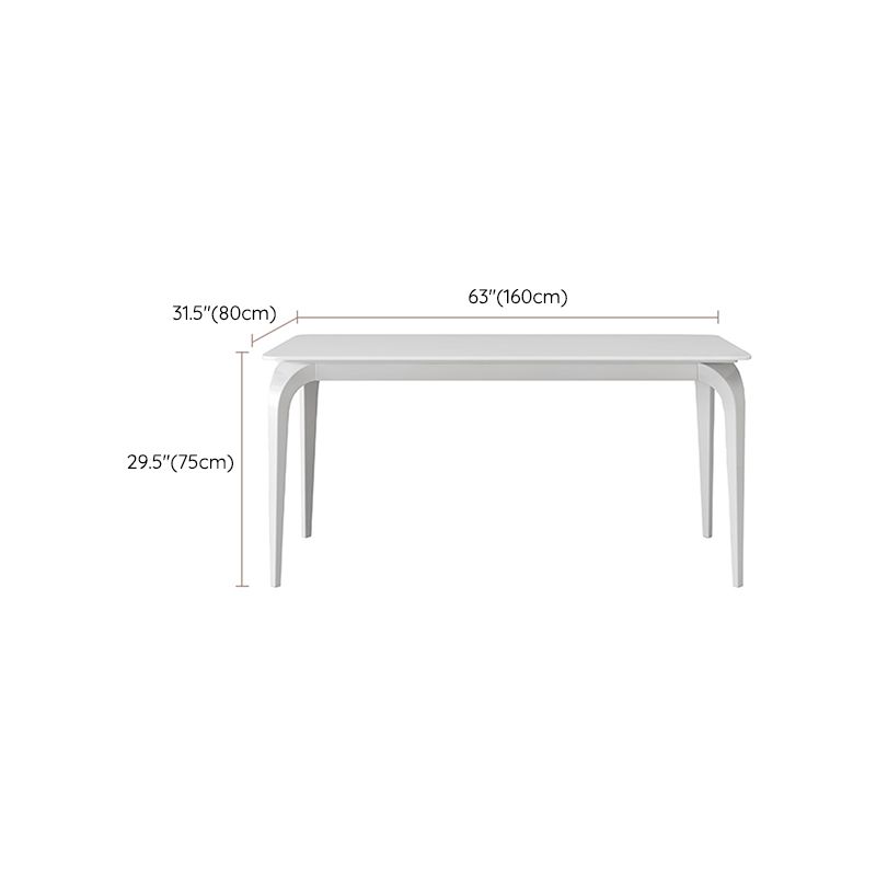 Zeitgenössischer weißer Rechteckstein für Stein mit 4 Stahlfuß