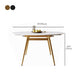 Table de salle à manger extensible moderne avec plateau en pierre et 4 pieds