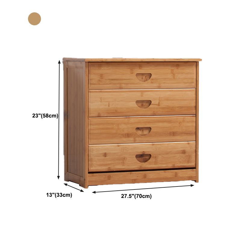 Modern Bamboo Storage Chest Dresser Bedroom Storage Chest with Drawers