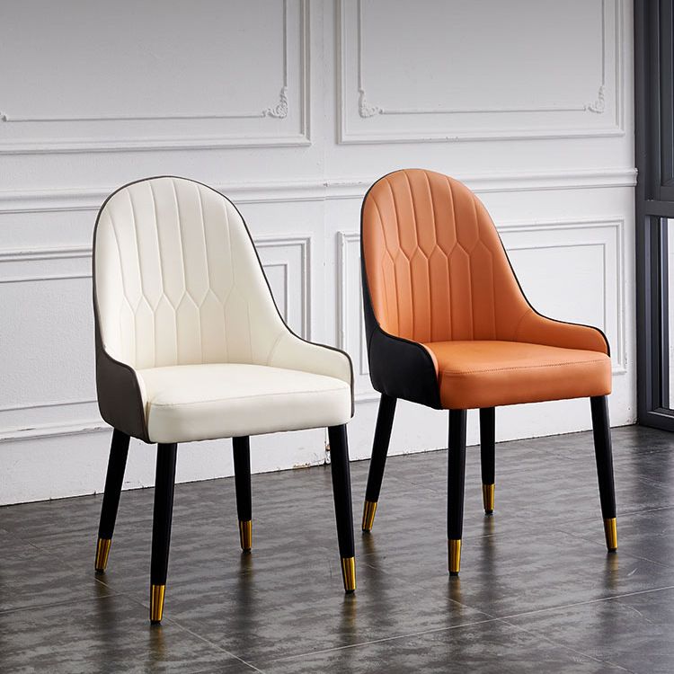 Home Scandinavian Arm Chair Metal Parsons Upholstered Dining Room Chair Clearhalo ' kitchen&dining_furn' 'Dining Chairs' 'Dining Tables & Seating' 'dining_chair' 'furn' 'furn_dining_chair' 'Furniture' 'furniture_dining_chair' 'Kitchen & Dining Furniture' 'kitchen' 1200x1200_a75497de-a178-4bca-889f-1926d5bf06da