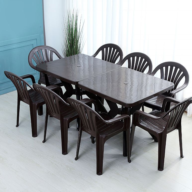 Modern Home Dining Arm Chairs Plastic Stackable Windsor Dining Armchairs Clearhalo ' kitchen&dining_furn' 'Dining Chairs' 'Dining Tables & Seating' 'dining_chair' 'furn' 'furn_dining_chair' 'Furniture' 'furniture_dining_chair' 'Kitchen & Dining Furniture' 'kitchen' 1200x1200_a754f7e2-e5d2-4a58-b8fe-36b329dfba5b
