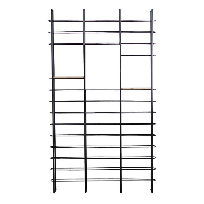 Metal Floor Wine Rack Bottle Black Modern Bottle Holder for Kitchen Clearhalo 'furn' 'furn_wine_racks' 'Furniture' 'Kitchen & Dining Furniture' 'Wine Racks' 'wine_racks' 1200x1200_a75552e1-0cdd-4b29-b60c-4408d39df191