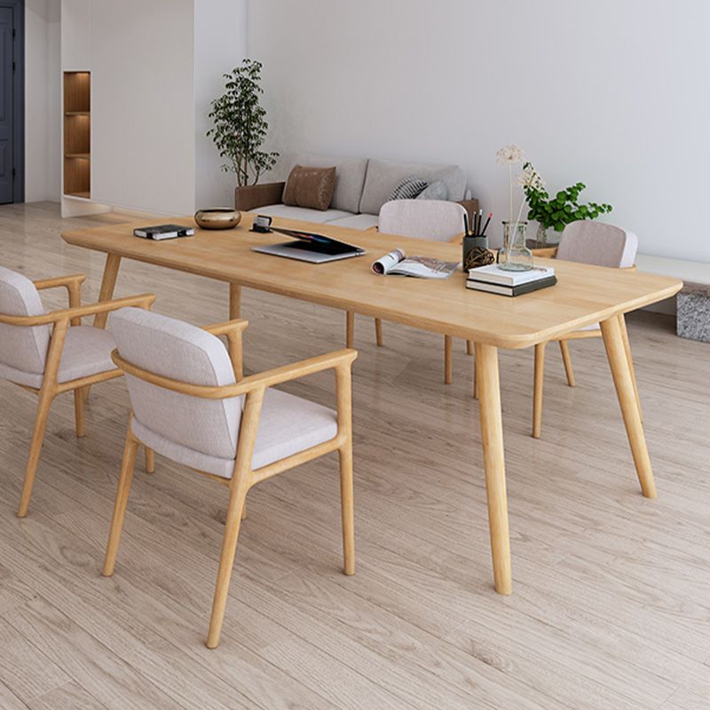 Modern Solid Wood Office Desk 29.53" Tall Curved Writing Desk Clearhalo 'furn' 'furn_office_desk' 'Furniture' 'Office Desks' 'Office Furniture' 'office_desk' 1200x1200_a75598ba-8ab0-4df2-903c-09cb6707d51d