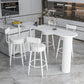 Stone Double Pedestal Counter Wine Table Modern Indoor Bar/Dinette Table Clearhalo 'Bar Furniture' 'Bar Tables' 'bar_tables' 'furn' 'furn_bar_tables' 'Furniture' 'furniture_bar_tables' 'Kitchen & Dining Furniture' 1200x1200_a756dba2-e87c-46d3-b8c0-161890e75064
