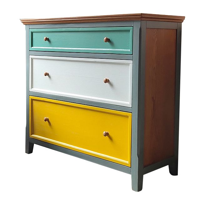Coastal Storage Chest Solid Wood Storage Chest Dresser , 15.6 Inch Width