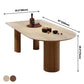 Contemporary Dining Table Pine Solid Wood Table with 3 Legs for Dining Clearhalo ' dining_table' 'Dining Tables & Seating' 'Dining Tables' 'Furniture' 'furniture_dining_table' 'Kitchen & Dining Furniture' 'kitchen&dining_furn' 'kitchen' 'kitchen_dining_table' 1200x1200_a7570994-7acd-4773-b9ea-a219e294b84b