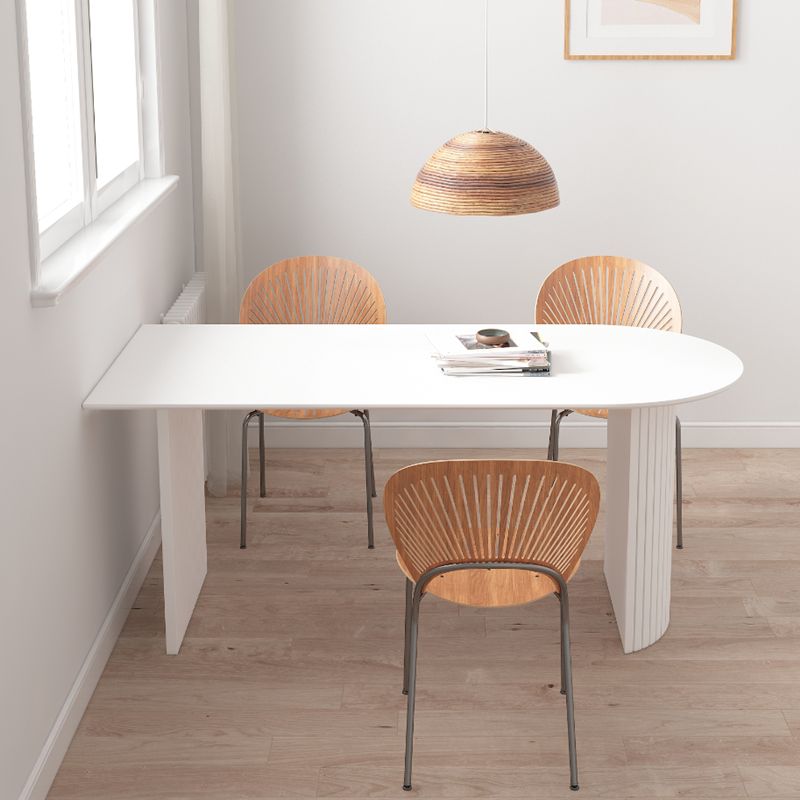 Modern Style White Dining Table Wood Dining Table with Double Pedestal Base Clearhalo ' dining_table' 'Dining Tables & Seating' 'Dining Tables' 'furn' 'furn_dining_table' 'Furniture' 'furniture_dining_table' 'Kitchen & Dining Furniture' 'kitchen&dining_furn' 'kitchen' 'kitchen_dining_table' 1200x1200_a757377f-4047-42c1-87ee-a27d97e88b58