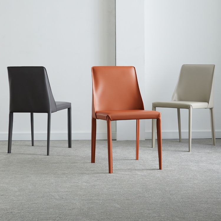 Faux Leather Contemporary Dining Room Chairs Matte Finish Solid Back Dining Arm Chairs Clearhalo ' kitchen&dining_furn' 'Dining Chairs' 'Dining Tables & Seating' 'dining_chair' 'furn' 'furn_dining_chair' 'Furniture' 'furniture_dining_chair' 'Kitchen & Dining Furniture' 'kitchen' 1200x1200_a757a0a9-f924-4cae-a7e5-8e1e3519e167