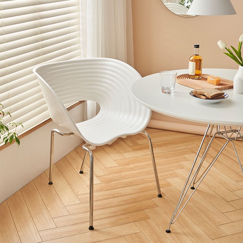 Industrial Style Arm Chair Plastic Indoor Dining Chair for Living Room