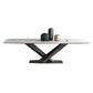 Metal Contemporary Rectangular Dining Table Sintered Stone Table for Dining Room Clearhalo ' dining_table' 'Dining Tables & Seating' 'Dining Tables' 'Furniture' 'furniture_dining_table' 'Kitchen & Dining Furniture' 'kitchen&dining_furn' 'kitchen' 'kitchen_dining_table' 1200x1200_a7581534-3d3c-4f07-9910-f8ddb7654fd5