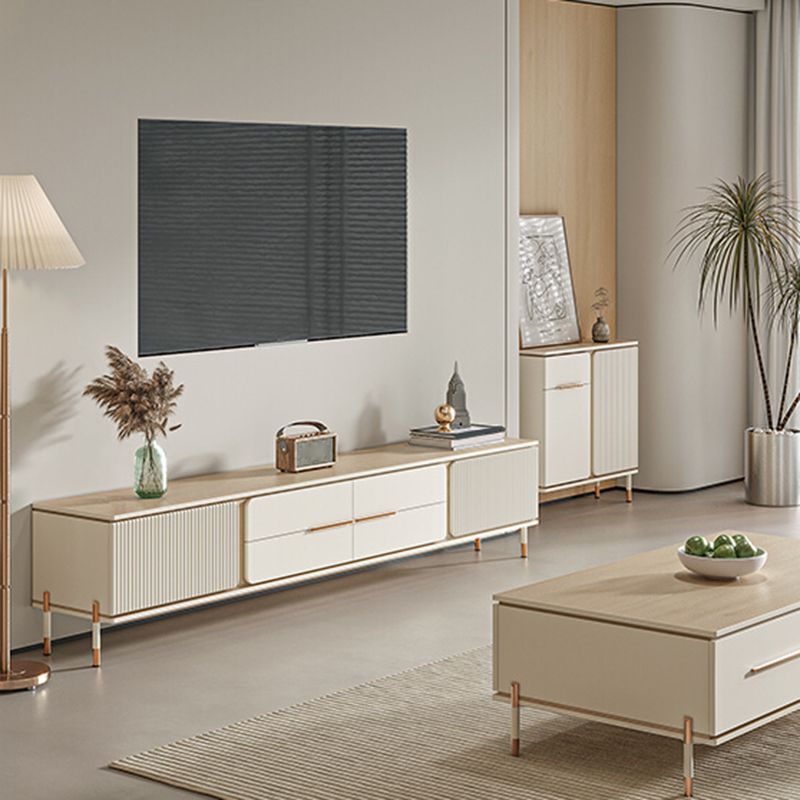 Glam TV Media Console Wooden TV Stand Console with 4 Drawers Clearhalo 'furn' 'furn_tv_stands_entertainment_centers' 'Furniture' 'Living Room Furniture' 'TV Stands & Entertainment Centers' 'TV Stands & Media Storage Furniture' 'tv_stands_entertainment_centers' 1200x1200_a75ce2f7-b39d-4ce9-91a5-8be616c9809b