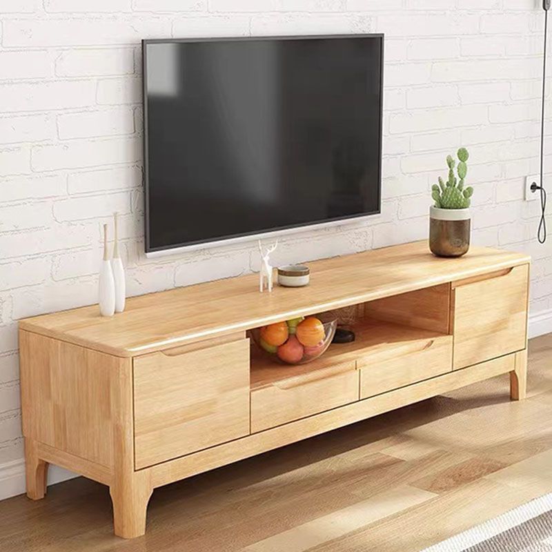 Mueble de TV nórdico de madera maciza, mueble de TV pequeño y moderno para dormitorio familiar, sala de estar, consola