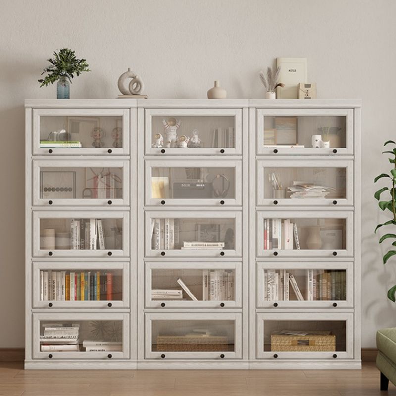 Wooden Standard Bookshelf Contemporary White Bookcase with Doors Clearhalo 'Bookcases' 'furn' 'furn_bookcases' 'Furniture' 'Office Furniture' 1200x1200_a75df79a-6964-45b2-9978-547abcf40f80