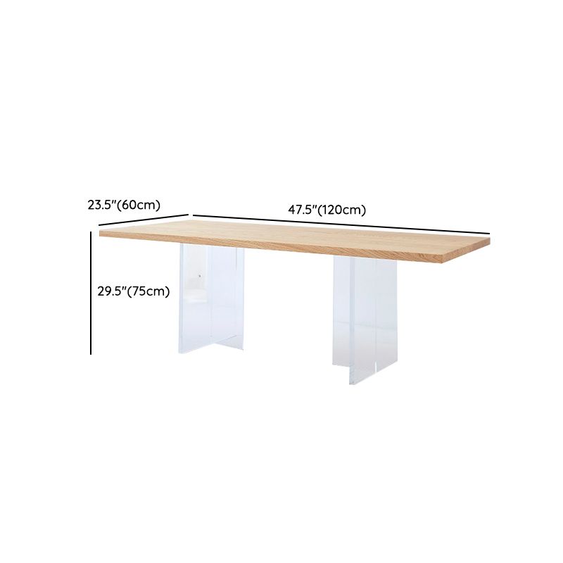 モダンな長方形のウッドダイニングテーブル1/2/5ピースダイニングルーム用ダイニングセット