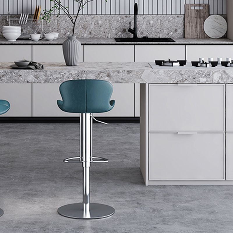 Leather Bar Stool Adjustable Height Backrest Counter Stool for Bristol Clearhalo 'Bar Furniture' 'Bar Stools' 'bar_stools' 'furn' 'furn_bar_stools' 'Furniture' 'Kitchen & Dining Furniture' 1200x1200_a75fec0b-0cca-47f0-95ab-cc7c91c30e8e