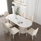 Metal Traditional Luxury Oval Table Sintered Stone Indoor Table for Dining Room Clearhalo ' dining_table' 'Dining Tables & Seating' 'Dining Tables' 'Furniture' 'furniture_dining_table' 'Kitchen & Dining Furniture' 'kitchen&dining_furn' 'kitchen' 'kitchen_dining_table' 1200x1200_a7601b2f-e969-4e1c-a7ee-1ced1a7ef170