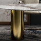 Oval Sintered Stone Dining Table Luxury Kitchen Table with 3 Legs in Gold Clearhalo ' dining_table' 'Dining Tables & Seating' 'Dining Tables' 'furn' 'furn_dining_table' 'Furniture' 'furniture_dining_table' 'Kitchen & Dining Furniture' 'kitchen&dining_furn' 'kitchen' 'kitchen_dining_table' 1200x1200_a7603b69-2148-4943-8361-c6b4efc588ee