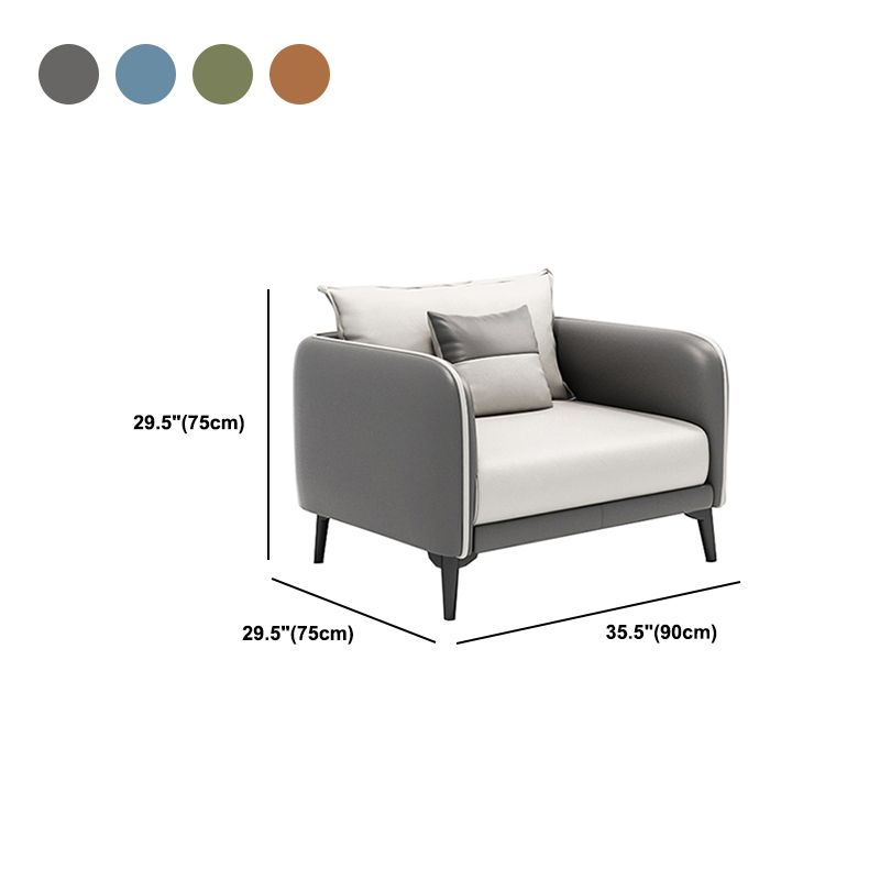 29,52 "W divano a smoking del braccio in finta pelle standard contemporanea