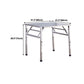 Industrial Style Dining Table Square Stainless Steel Folding Dining Table for Home Use Clearhalo 'Dining Tables & Seating' 'Dining Tables' 'dining_table' 'furn' 'furn_dining_table' 'Furniture' 'Kitchen & Dining Furniture' 1200x1200_a761fe71-613b-4b1b-bae0-72de433648c1