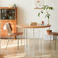 Pine and Acrylic Round Dining Table Modern Natural Dinner Table Kitchen Home Clearhalo 'Dining Tables & Seating' 'Dining Tables' 'dining_table' 'furn' 'furn_dining_table' 'Furniture' 'furniture_dining_table' 'Kitchen & Dining Furniture' 'kitchen' 'kitchen_dining_table' 1200x1200_a762850b-dfeb-4ac9-8d75-1c99323a31f0