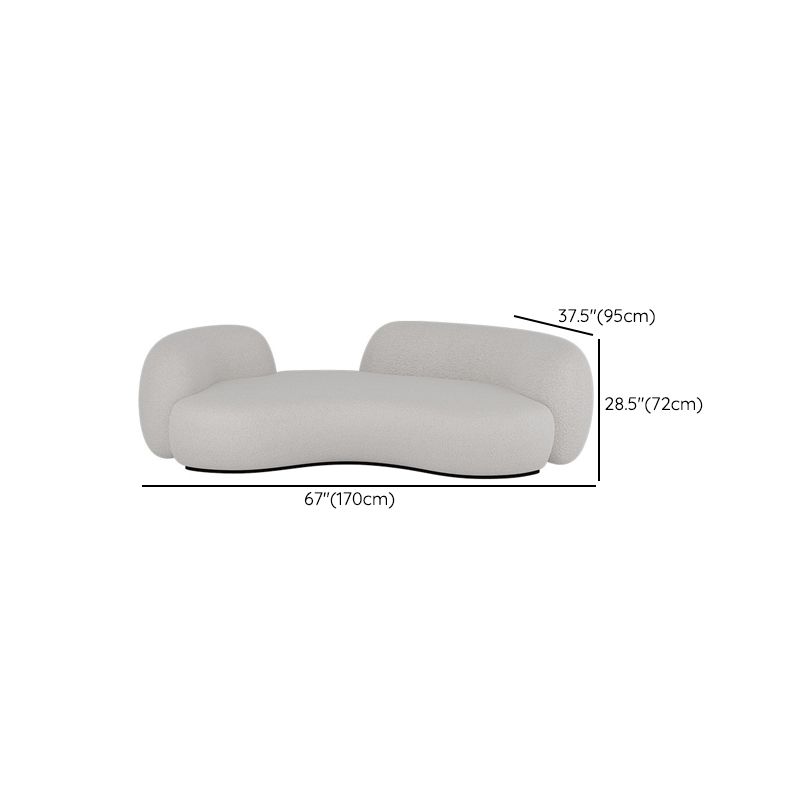 Hedendaagse Tuxedo Arm Sofa Fabric Sofa in witte, strakke rug gebogen bank
