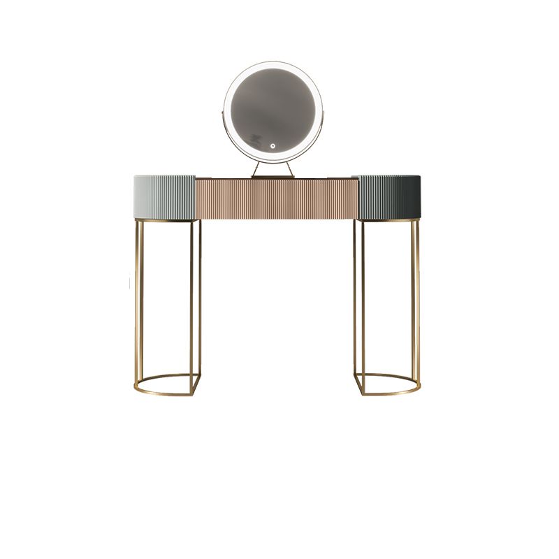 Glazen top ijdelheid tafelopslag doos ijdelheid set met make -uptafel en ontlasting